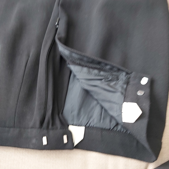 vintage Aquascutum England black wool pencil skirt midi - Picture 16 of 16